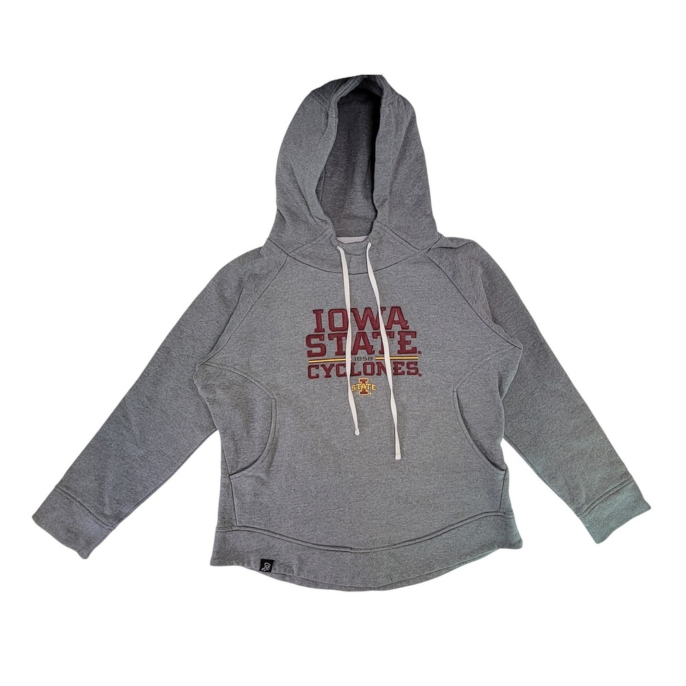 Iowa‎ State Cyclones Hoodie Gray Ladies Size S Authentic Cotton Blend NCAA